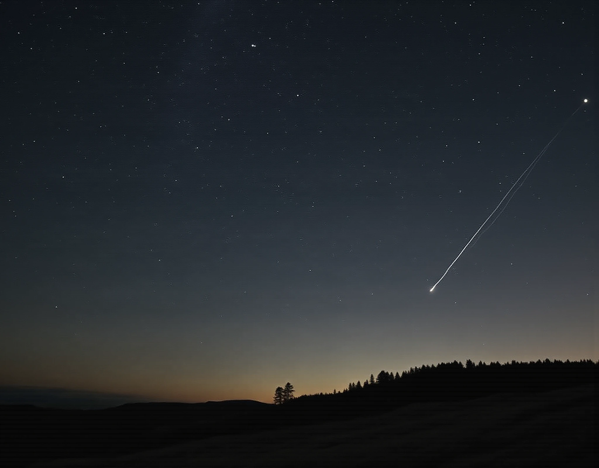 Artistic meteor-shower panorama and motion study